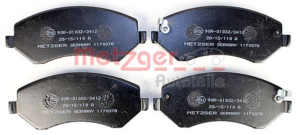 METZGER Комплект тормозных колодок, дисковый тормоз 1170378