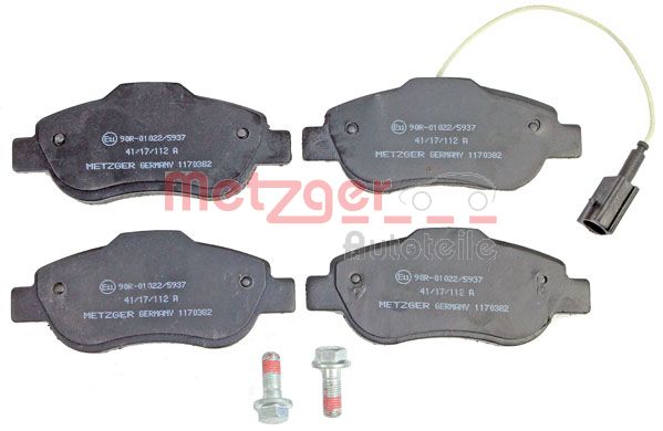 METZGER Комплект тормозных колодок, дисковый тормоз 1170382