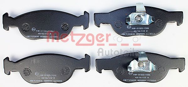 METZGER Комплект тормозных колодок, дисковый тормоз 1170390