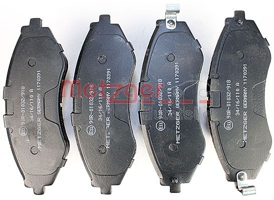 METZGER Комплект тормозных колодок, дисковый тормоз 1170391