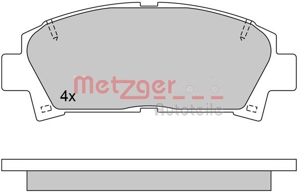 METZGER Комплект тормозных колодок, дисковый тормоз 1170398