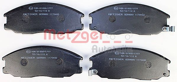 METZGER Комплект тормозных колодок, дисковый тормоз 1170402