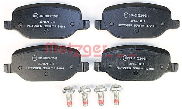METZGER Комплект тормозных колодок, дисковый тормоз 1170403