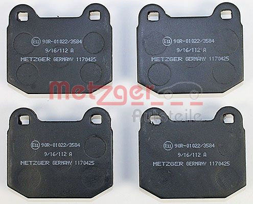 METZGER Комплект тормозных колодок, дисковый тормоз 1170425
