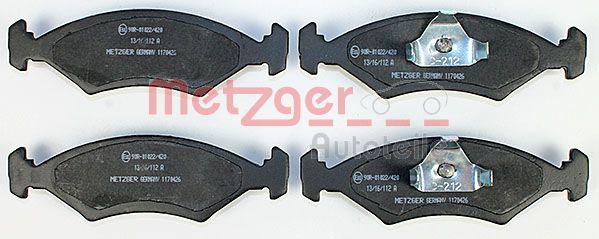METZGER Комплект тормозных колодок, дисковый тормоз 1170426