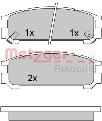 METZGER Комплект тормозных колодок, дисковый тормоз 1170429