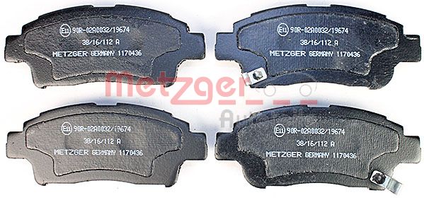 METZGER Комплект тормозных колодок, дисковый тормоз 1170436
