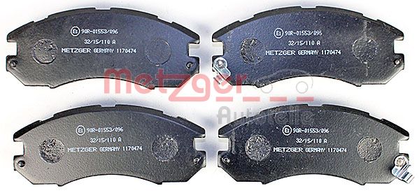 METZGER Комплект тормозных колодок, дисковый тормоз 1170474