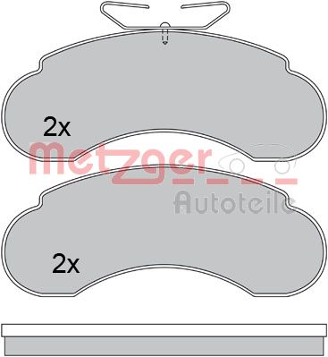 METZGER Piduriklotsi komplekt,ketaspidur 1170485