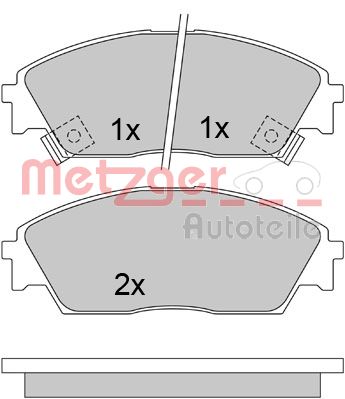 METZGER Piduriklotsi komplekt,ketaspidur 1170486