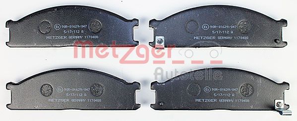 METZGER Комплект тормозных колодок, дисковый тормоз 1170488