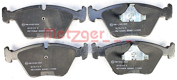 METZGER Комплект тормозных колодок, дисковый тормоз 1170489