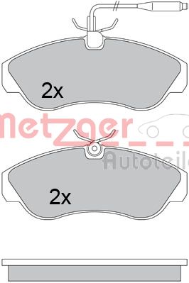 METZGER Комплект тормозных колодок, дисковый тормоз 1170516