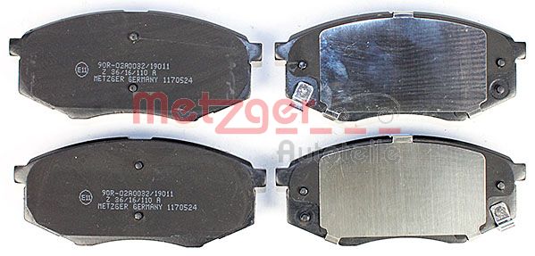 METZGER Комплект тормозных колодок, дисковый тормоз 1170524