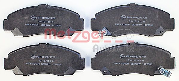 METZGER Комплект тормозных колодок, дисковый тормоз 1170536