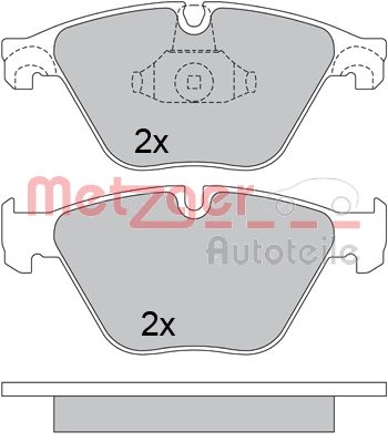 METZGER Комплект тормозных колодок, дисковый тормоз 1170538