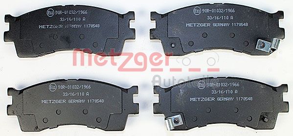 METZGER Комплект тормозных колодок, дисковый тормоз 1170548