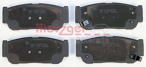 METZGER Комплект тормозных колодок, дисковый тормоз 1170557