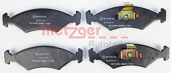 METZGER Комплект тормозных колодок, дисковый тормоз 1170568