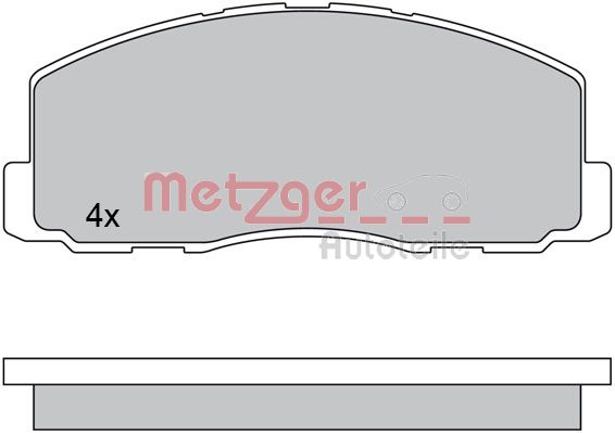 METZGER Комплект тормозных колодок, дисковый тормоз 1170569