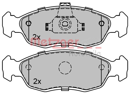 METZGER Комплект тормозных колодок, дисковый тормоз 1170578