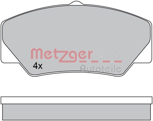 METZGER Комплект тормозных колодок, дисковый тормоз 1170599