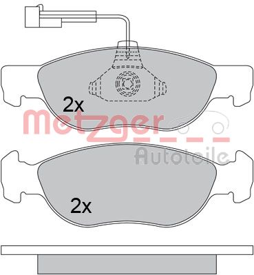 METZGER Комплект тормозных колодок, дисковый тормоз 1170606