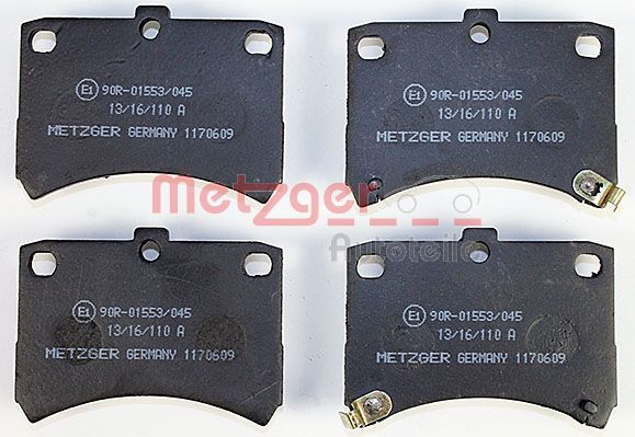 METZGER Комплект тормозных колодок, дисковый тормоз 1170609