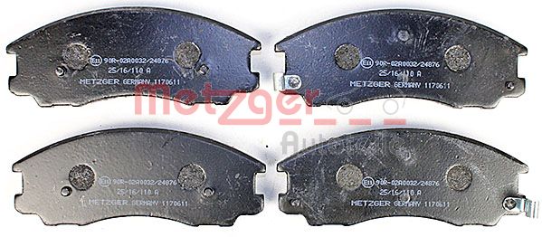 METZGER Комплект тормозных колодок, дисковый тормоз 1170611