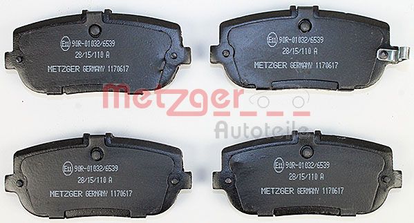 METZGER Комплект тормозных колодок, дисковый тормоз 1170617