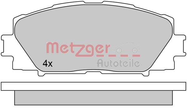 METZGER Piduriklotsi komplekt,ketaspidur 1170618