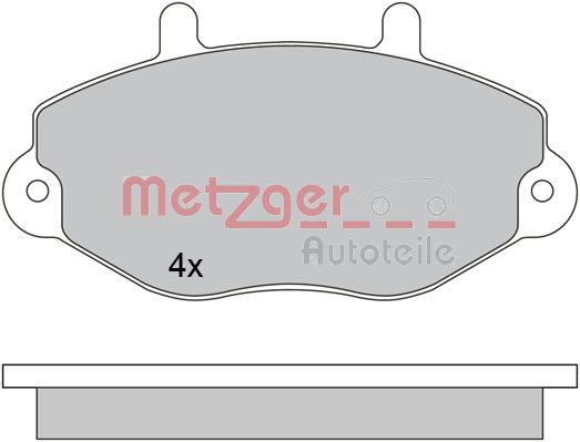 METZGER Комплект тормозных колодок, дисковый тормоз 1170629