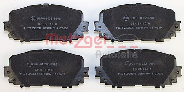 METZGER Комплект тормозных колодок, дисковый тормоз 1170639
