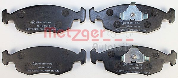 METZGER Комплект тормозных колодок, дисковый тормоз 1170642