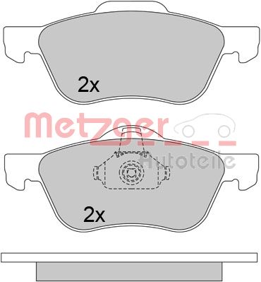 METZGER Комплект тормозных колодок, дисковый тормоз 1170650