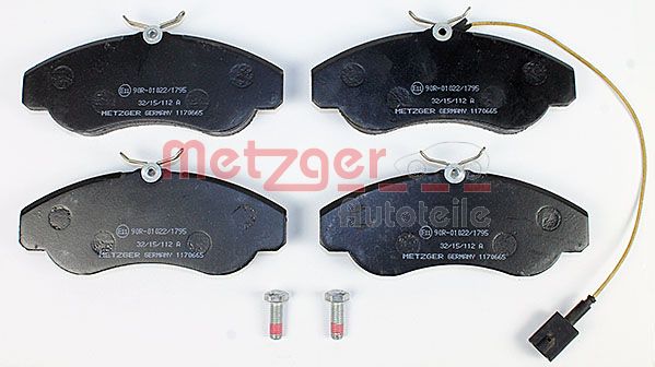 METZGER Комплект тормозных колодок, дисковый тормоз 1170665