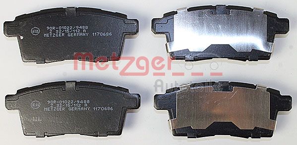 METZGER Комплект тормозных колодок, дисковый тормоз 1170686