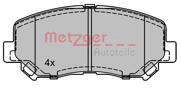 METZGER Комплект тормозных колодок, дисковый тормоз 1170788