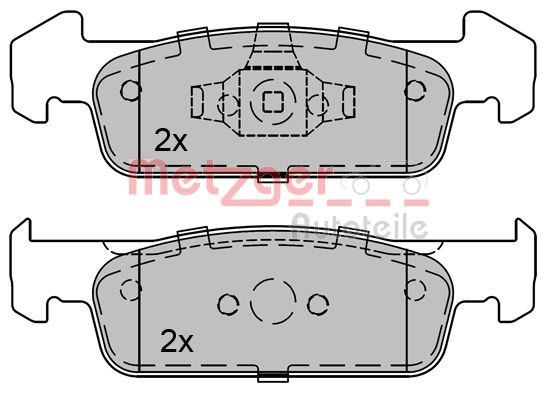 METZGER Комплект тормозных колодок, дисковый тормоз 1170791