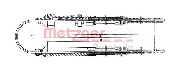 METZGER Тросик, cтояночный тормоз 1171.10