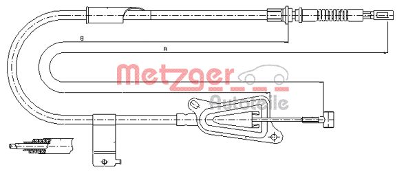 METZGER Тросик, cтояночный тормоз 17.0125