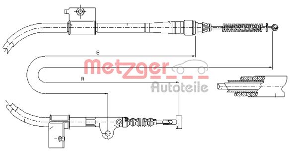 METZGER Тросик, cтояночный тормоз 17.0333