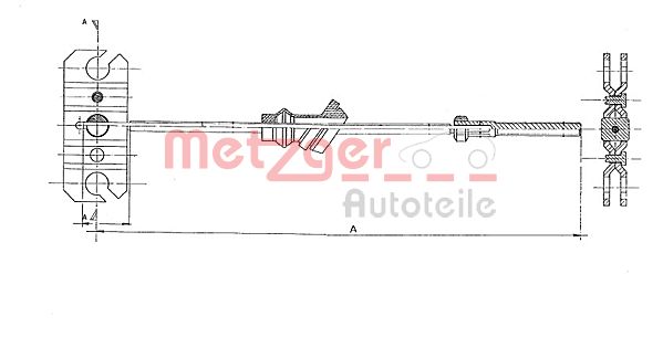 METZGER Тросик, cтояночный тормоз 17.0581
