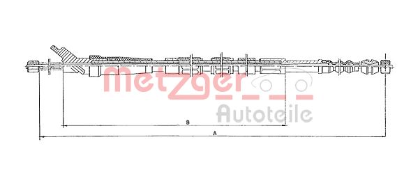 METZGER Тросик, cтояночный тормоз 17.1442