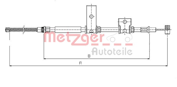 METZGER Тросик, cтояночный тормоз 17.5013