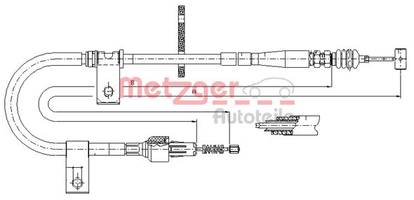 METZGER Тросик, cтояночный тормоз 17.5041