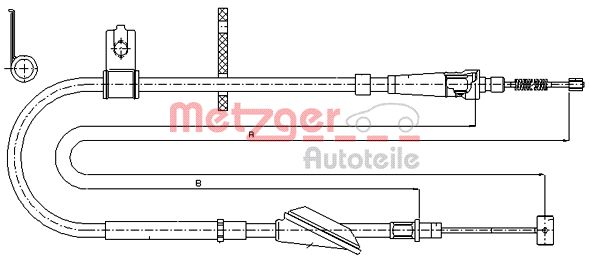 METZGER Тросик, cтояночный тормоз 17.5045