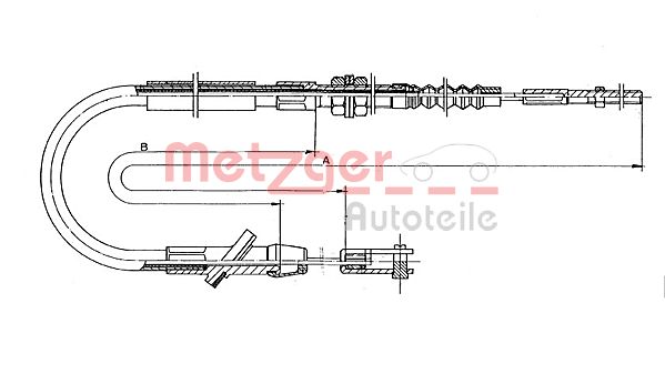 METZGER Трос, управление сцеплением 18.601