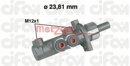 METZGER Главный тормозной цилиндр 202-280
