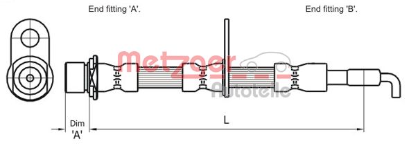 METZGER Pidurivoolik 4110001